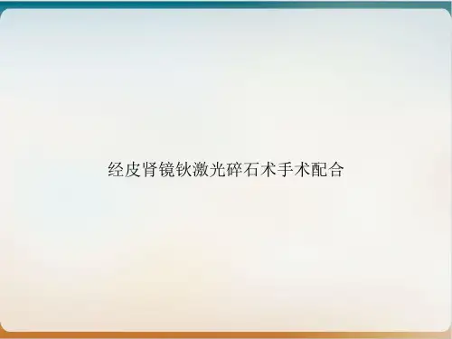 经皮肾镜钬激光碎石术手术配合PPT优秀案例
