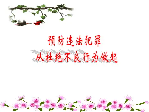 【初中政治】预防违法犯罪,从杜绝不良行为做起ppt2(课件+教案+音频)