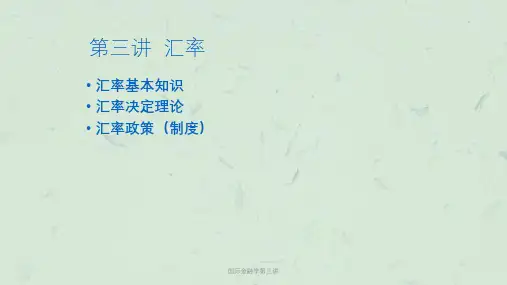 国际金融学第三讲课件
