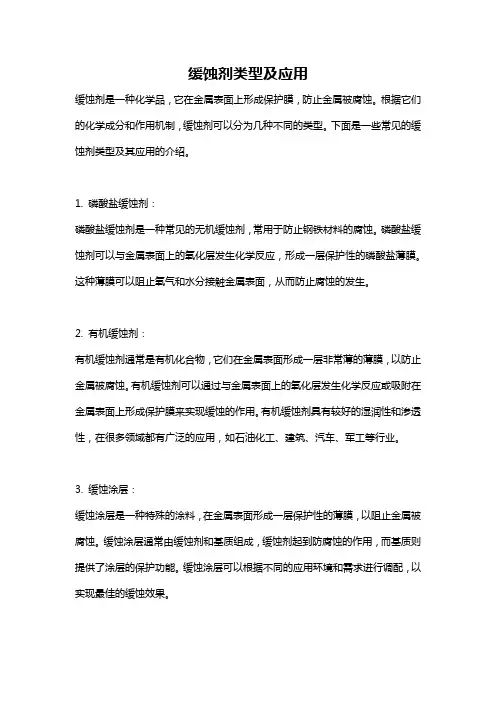 缓蚀剂类型及应用