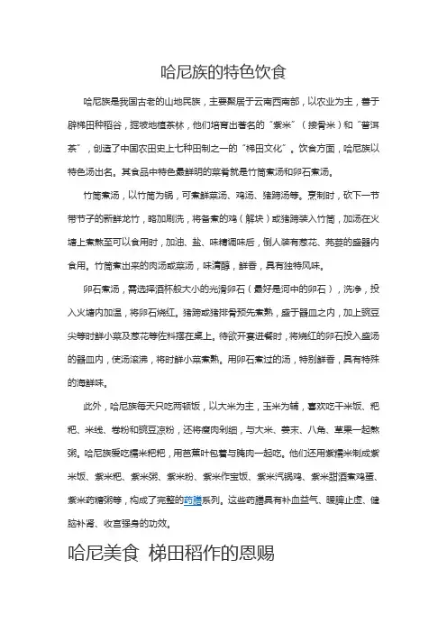 哈尼族的特色饮食