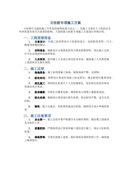 立柱桩专项施工方案