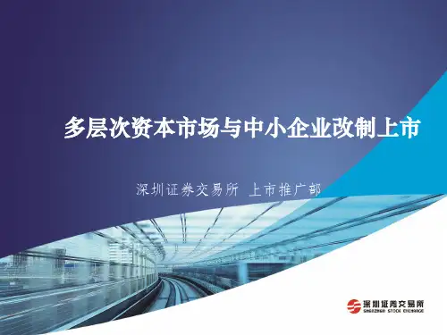1多层次资本市场与中小企业改制上市ppt