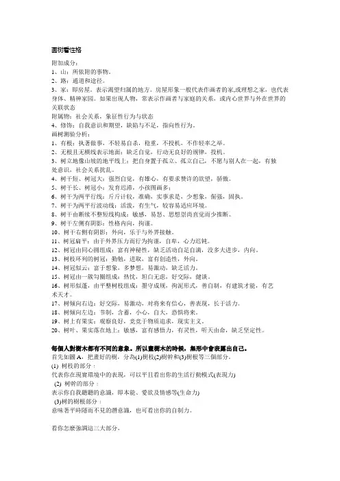 画树看性格