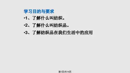 纺织基本认识解析PPT课件