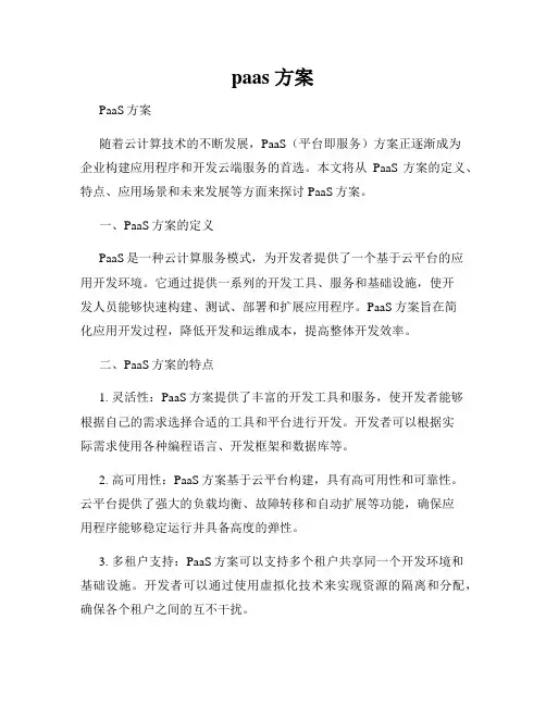 paas 方案