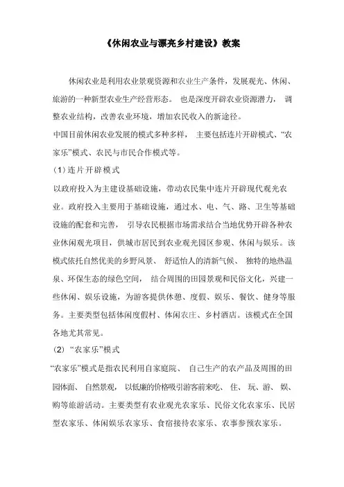 美丽乡村教案