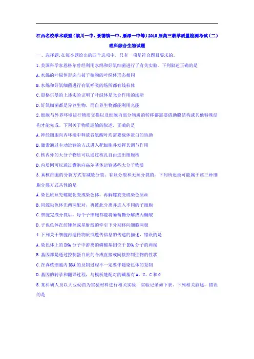 江西名校学术联盟(临川一中、景德镇一中、雁潭一中等)