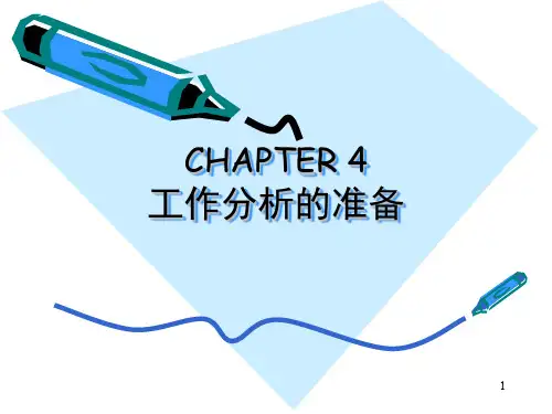工作分析的准备PPT