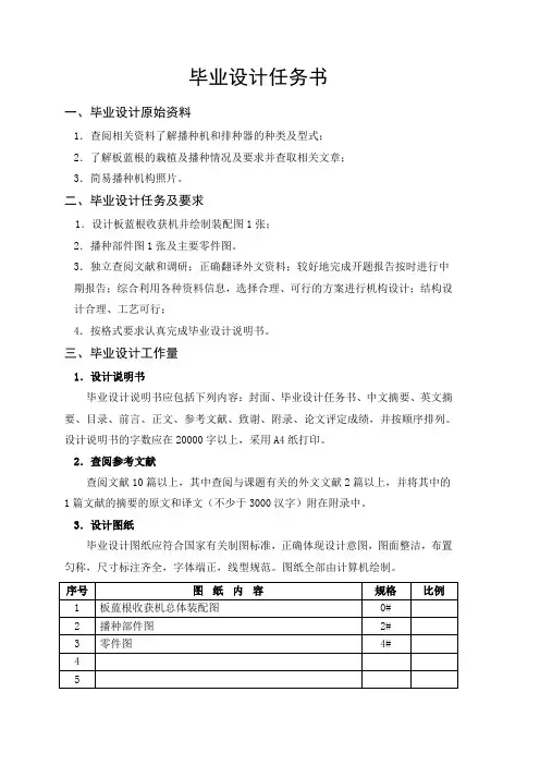 毕业设计说明书正文样板(格式)