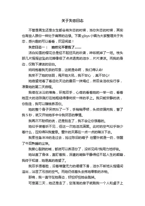 关于失恋日志