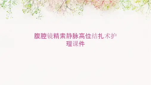 腹腔镜精索静脉高位结扎术护理课件