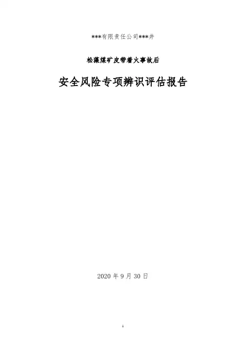 重庆松藻皮带着火事故后专项安全风险辨识评估(定稿)