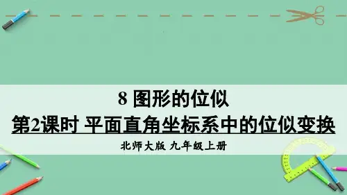统编北师大版九年级数学上册优质课件 第2课时 平面直角坐标系中的位似变换