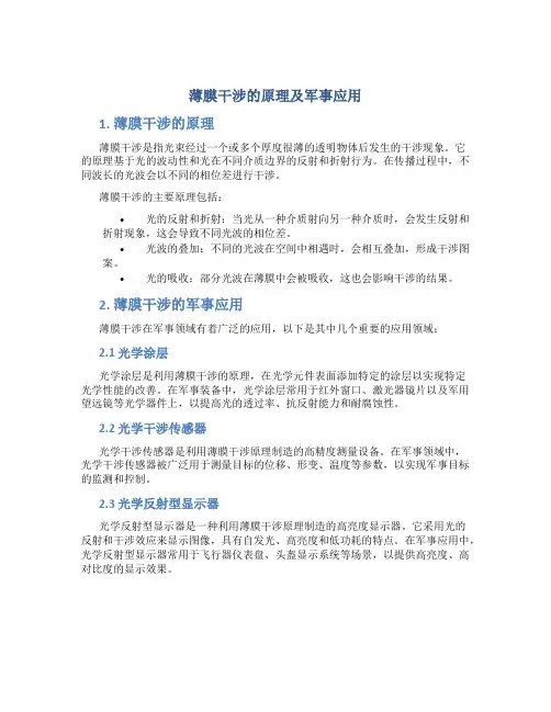 薄膜干涉的原理及军事应用