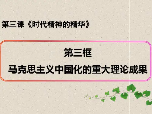 3.3 马克思主义中国化的重大理论成果
