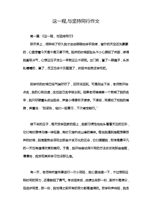 这一程,与坚持同行作文