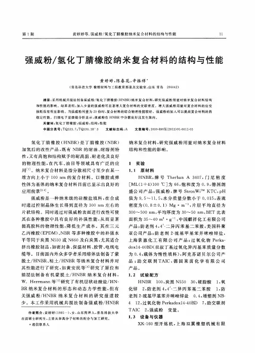 强威粉／氢化丁腈橡胶纳米复合材料的结构与性能
