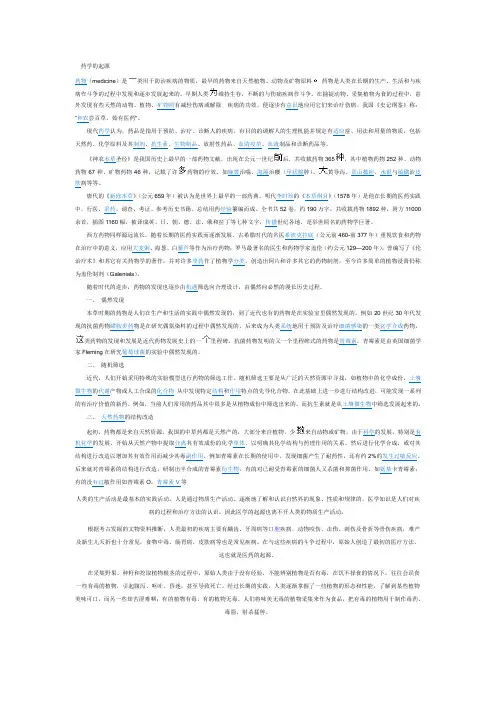 药学的起源