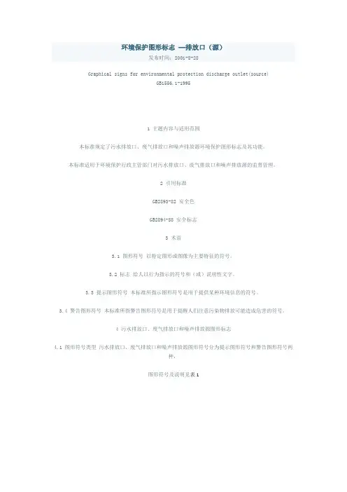环境保护图形标志-排放口GB1556.1-1995