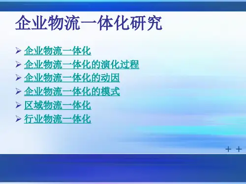物流一体化ppt课件