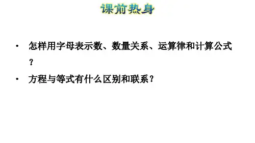 六年级下册数学人教版式与方程课件ppt