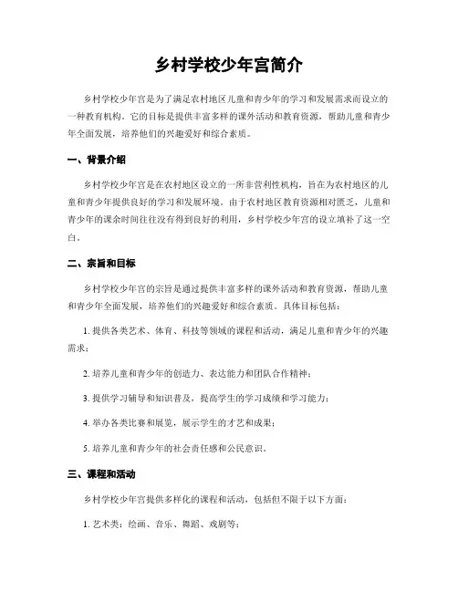 乡村学校少年宫简介