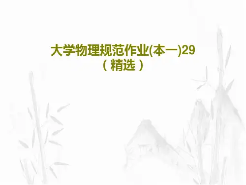 大学物理规范作业(本一)29(精选)19页文档