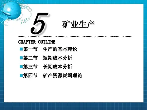 《矿业生产》PPT课件
