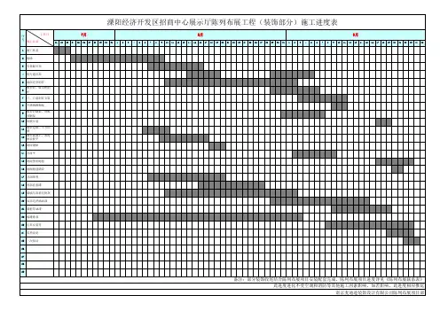展厅进度计划表