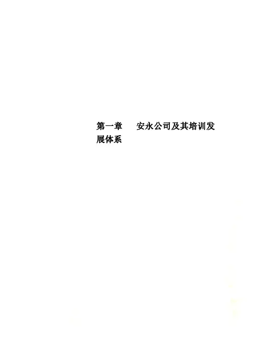第一章   安永公司及其培训发展体系