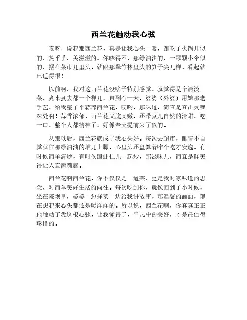 西兰花牵动我的情思作文600字