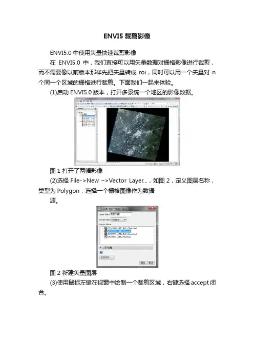 ENVI5裁剪影像