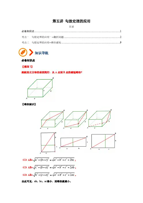 第五讲 勾股定理的应用(解析版)