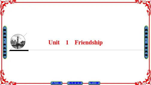 高中英语人教版新课标课件 必修一 Unit1 Friendship Section Ⅰ