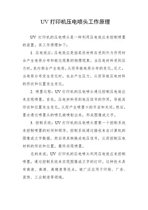 uv打印机压电喷头工作原理