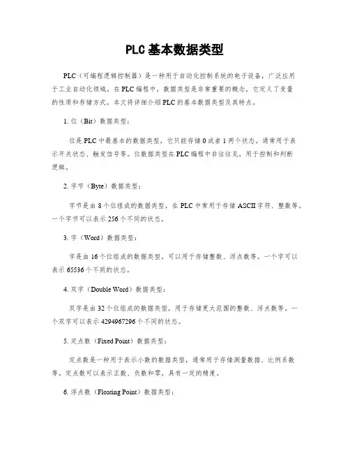 PLC基本数据类型