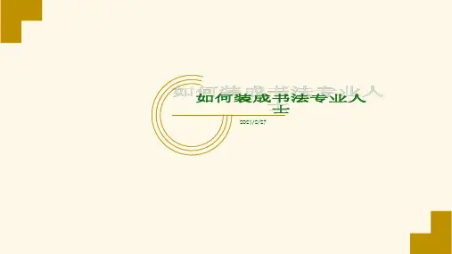 书法专业欣赏PPT课件