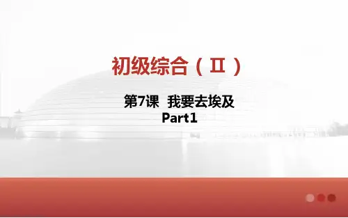 发展汉语 初级综合2 第7课 