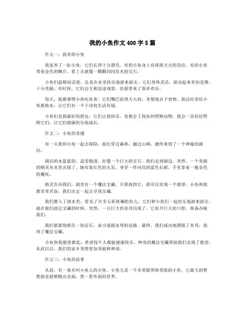 我的小鱼作文400字5篇