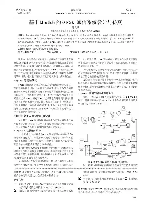 基于matlab的qpsk通信系统设计与仿真