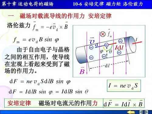 10-6 安培定律  磁力矩  洛伦兹力