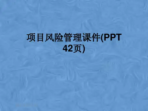 项目风险管理课件(PPT 42页)