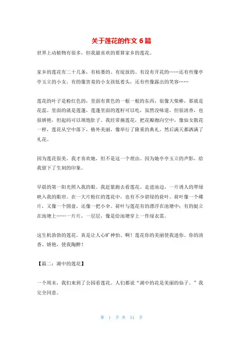 关于莲花的作文6篇