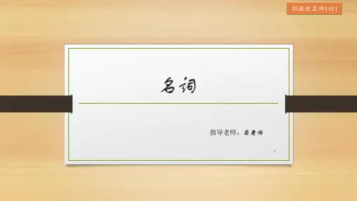 初中英语语法名词课件