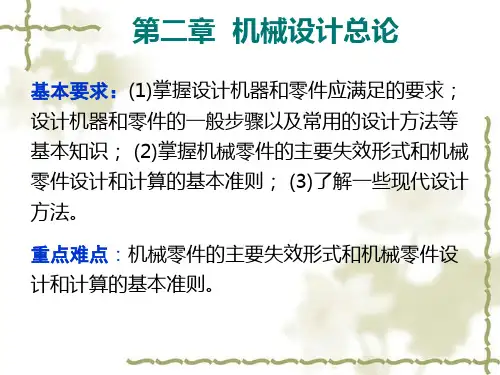 机械设计总论学习课件教学课件
