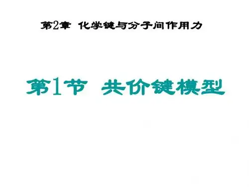 2.1共价键模型(共2课时)