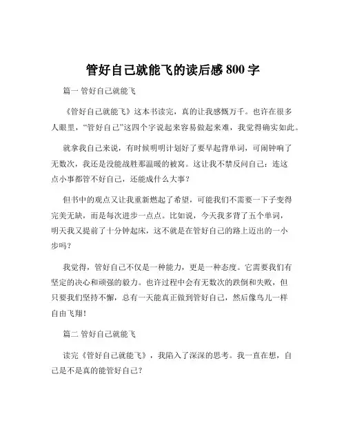 管好自己就能飞的读后感800字