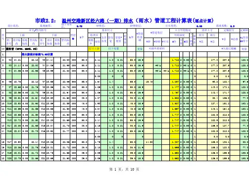 市政工程雨水管井计算