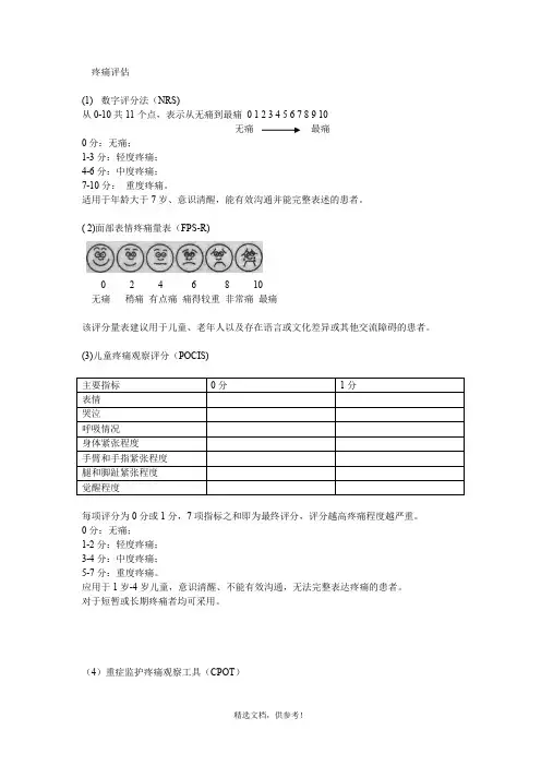 疼痛评估